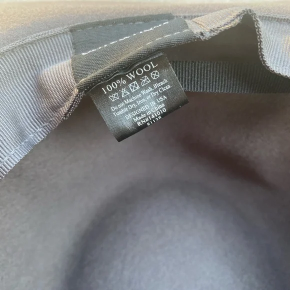 Olive And Pique Womens Brownish-Grey 100% Wool Rancher Hat Adjustable - Picture 5 of 6